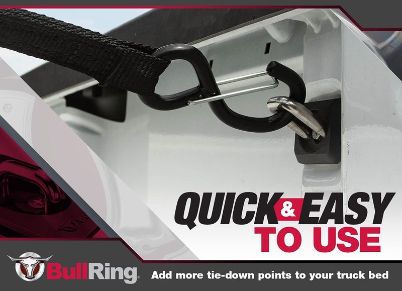 Bull Ring Inner Bed Retractable Truck Bed Tie Down Anchors, Built for 2007+ Chevy Silverado & GMC Sierra, 2015+Chevy Colorado&GMC Canyon. Mounts in Truck Bed Stake Pockets, Easy Installation (1 Pair) - Image 5